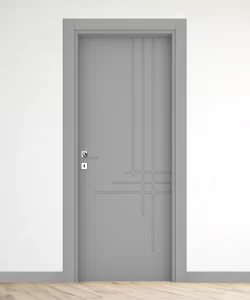 Pvc Kaplı Oda Kapısı Temel Seri TPL 38 Gök Gri